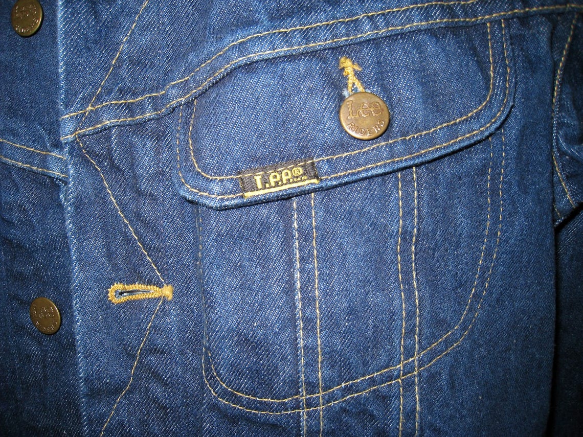 LEE Riders Men's Denim Jacket 1980s 2 Pocket Vintage Dark | Etsy