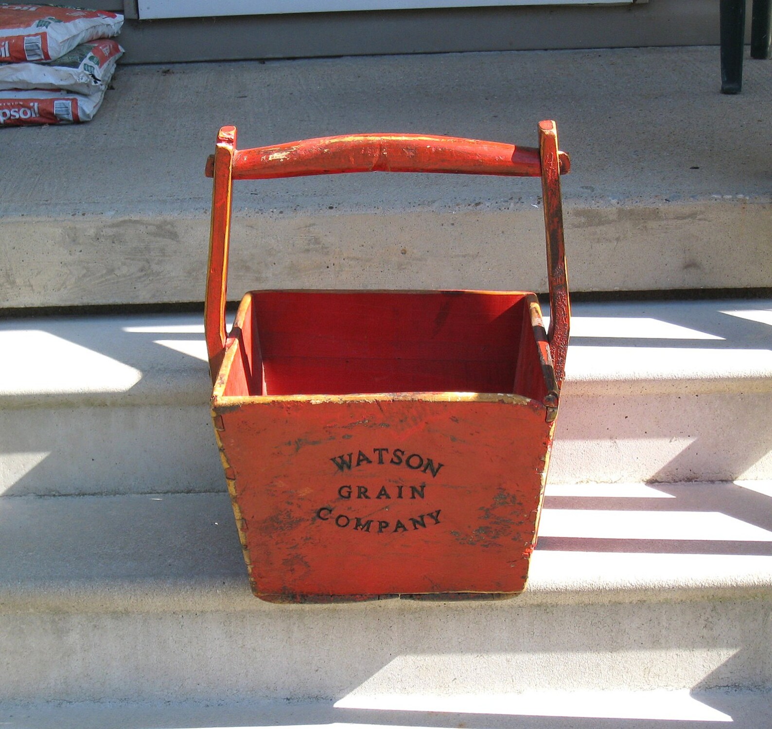 Large Primitive 1800s Wooden Grain Bucket / Yoke Handle/ Etsy