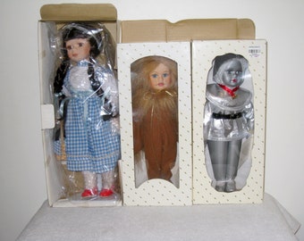 Vintage Wizard Of Oz Dolls, CHOICE, Camille Limited Collection & Heritage Collection, Dorothy, Tin Man, Cowardly Lion, NOS