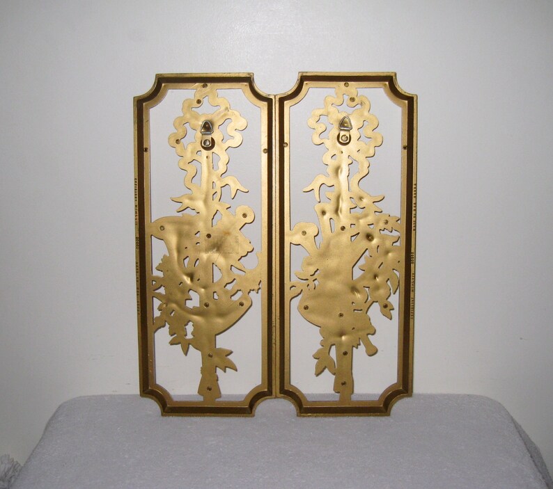 Homco Hard Plastic Wall Plaques 1964 Set of 2 Home Interiors Etsy