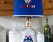 Sports Table Desk Lamp (Hand-Painted Univ. of Connecticut Logo Shade)