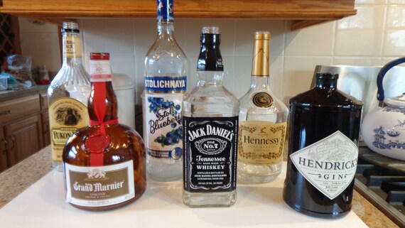 Empty Clean Liquor Bottles 1l Diy Project Craft Etsy