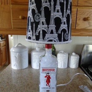 Folk Art Table/Desk Lamp (Eiffel Tower Shade)