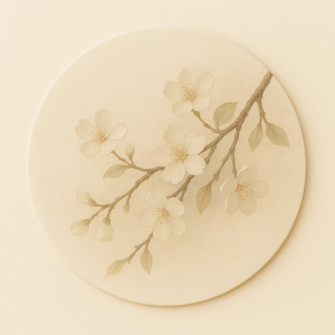 Placemat Set Of4 Pastel Floral–15 Inch Round Placemat With Soft Beige ...