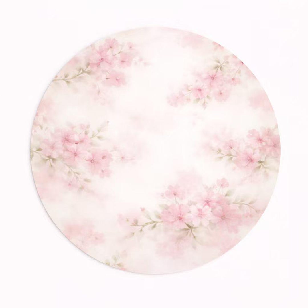 Soft Pink Cherry Blossom Round Placemat Set of 4 – 15 Inch Pastel ...
