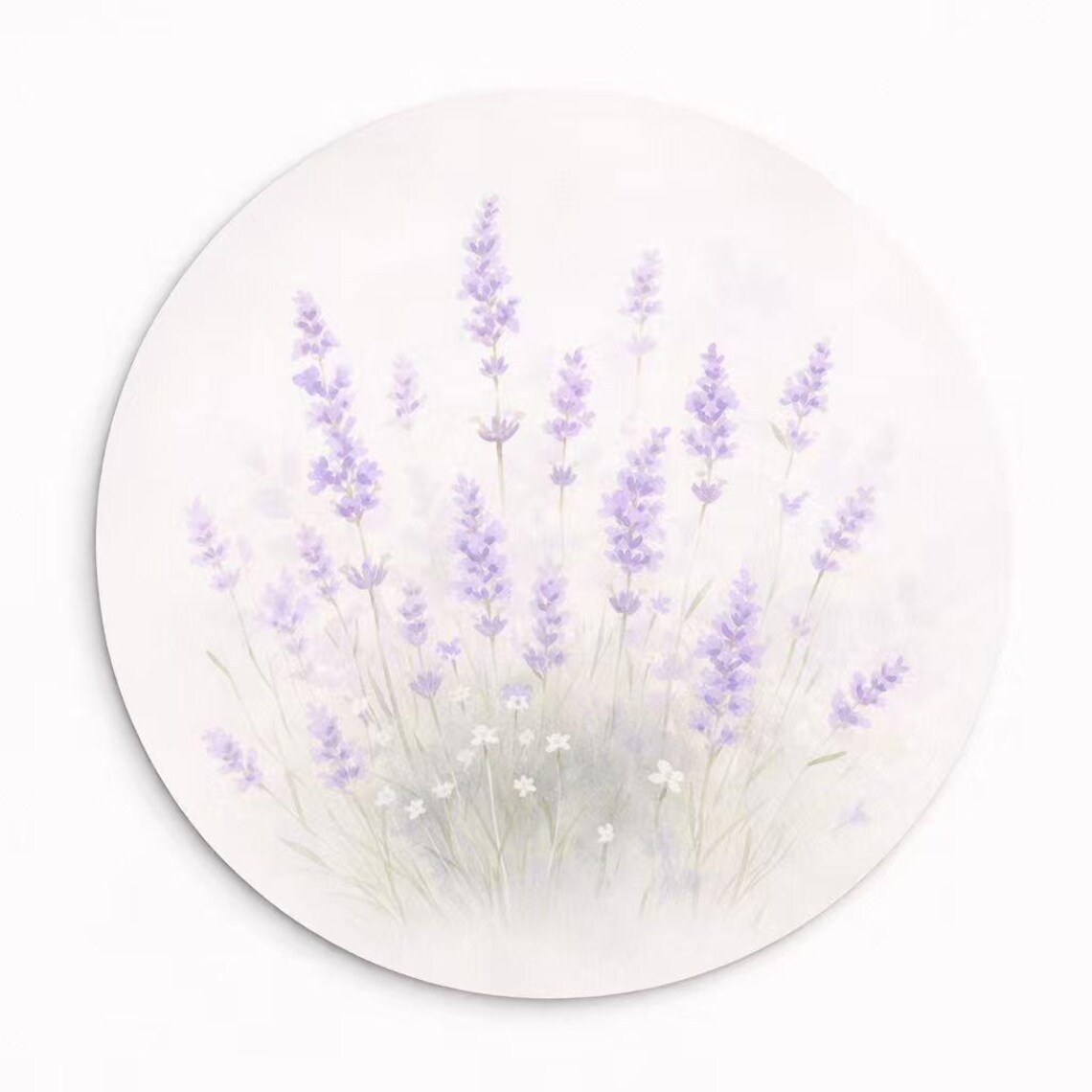 Placemat Set of 4 Pastel Floral – 15 Inch Round Placemat, Soft Lavender ...