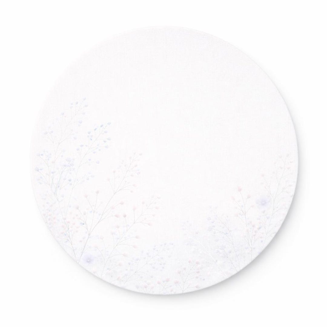 Placemat Set of 4 Pastel – 15 Inch Round Placemat – Soft Floral Table ...