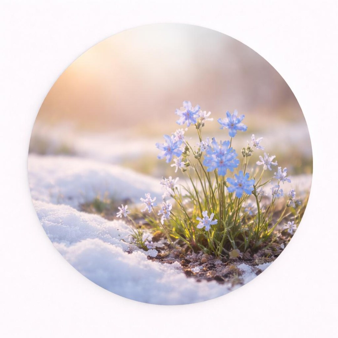 Placemat Set of 4 Pastel Blue Floral – 15 Inch Round Placemat ...