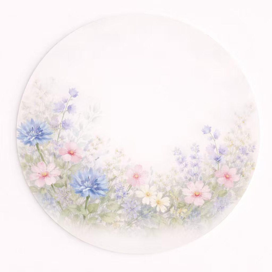 Placemat Set of 4 Pastel – 15 Inch Round Placemat – Polyester Table Mat ...