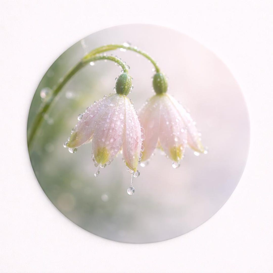 Placemat Set of 4 Pastel – 15 Inch Round Placemat – Soft Pink Bell ...