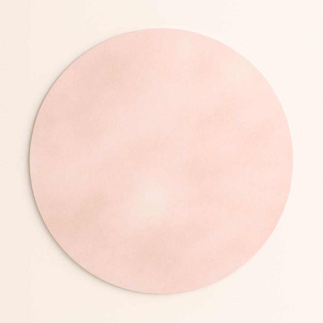 Placemat Set of 4 Blush Mist – 15 Inch Round Placemat Pastel Soft Pink ...