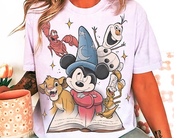 Disney Mickey Mouse Fantasia Shirt, Olaf Sebastian Lumière Tee, Simba The Lion King Shirt, Mickey Sorcerer, Disneyland Family Matching Trip