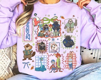 Coquette Bow Disney Zootopia 2 Characters Shirt, Judy Hopps Nick Wilde Gary De'Snake Tee, Zootropolis, Disneyland Family 2026 Trip Shirt