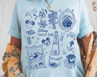 Coquette Bows Mickey & Friends Stitch Disney Cruise Shirt, Disney Cruise Line Matching Tee, Family Cruise Vacation 2026, Disney Wish Dream