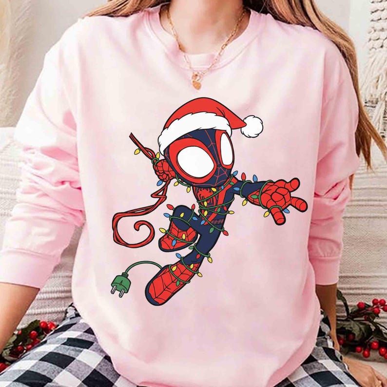 Retro Marvel Avenger Christmas Lights Shirt, Santa Wolverine Spidey ...
