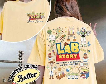 Disney Toy Story Lab Week Shirt, Buzz Lightyear Woody Jessie Bo Peep Lab Story 2026, Lab Team, Lab Assistant, Med Lab Clinical Laboratory