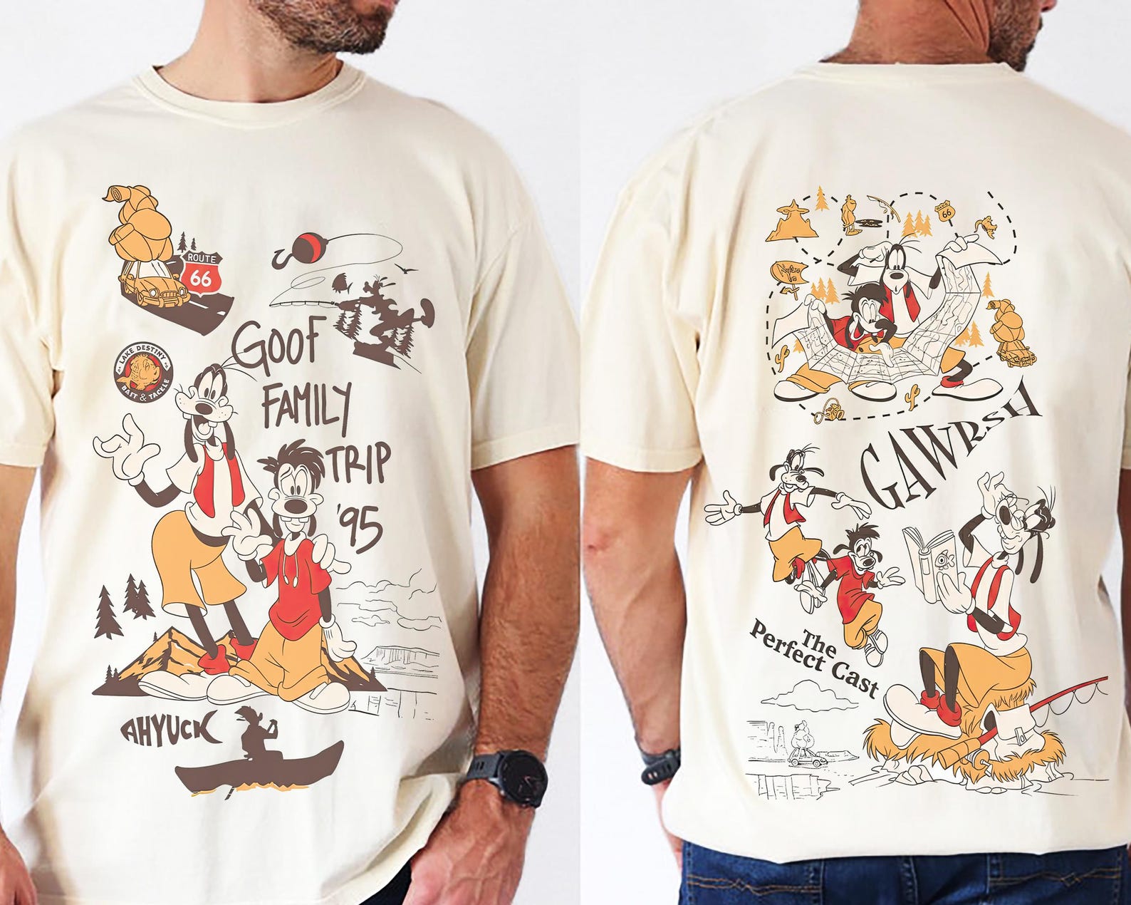 2sided Goofy and Max the Perfect Cast Shirt, Disney A Goofy Movie — free download