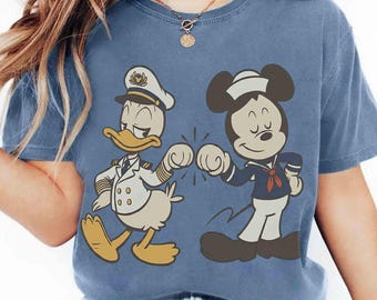 Komfort Farbe Mickey & Donald Cruise Line Shirt, Disney Best Friends Cruise T-Shirt, Disneyland Familienausflug Geschenk, Disney Wish Dream Magic Wonder