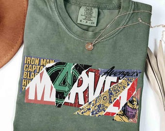 Vintage Comfort Color Marvel Avengers Shirt, Disney Marvel Thanos Villains Tee, Disneyland Family Holiday Matching Shirt, MCU Fan Gift Shirt