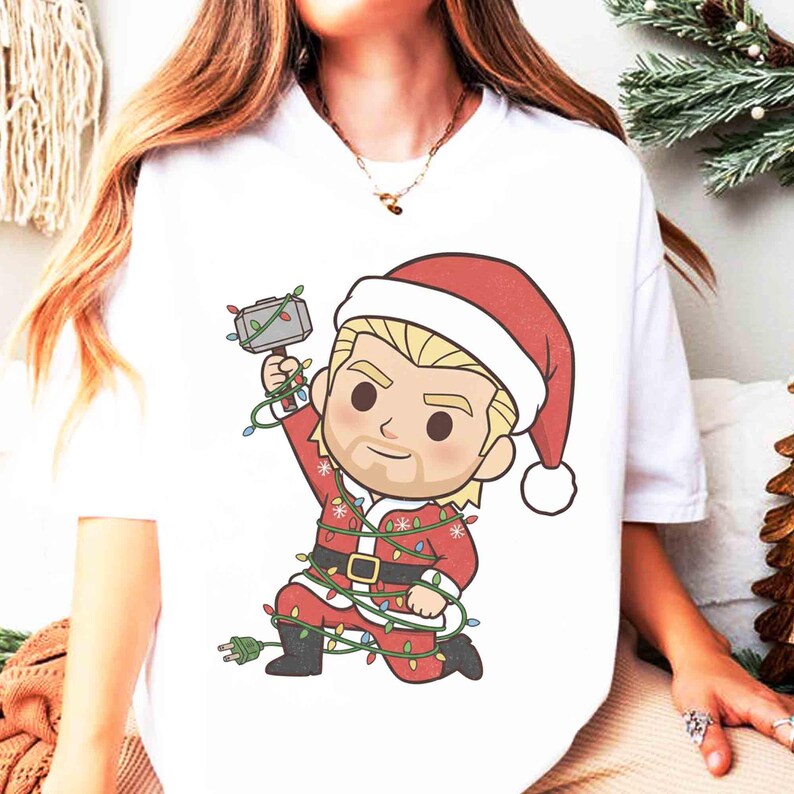Retro Marvel Avenger Christmas Lights Shirt, Santa Wolverine Spidey ...