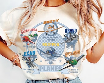 Disney Planes The Big Boss From World Class Fly Boy Shirt, Bravo And Echo Dusty Crophopper Bijpassend T-shirt, shirt cadeau kind peuter, Disney-reis