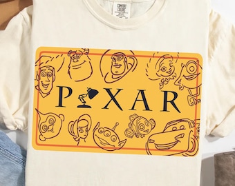 Pixar Film Charaktere Shirt,Toy Story,Up, Remy, Monster INC, Autos, Unglaubliche, Disneyland Familie, Disney Girl Trip Tee, Pixar Fest