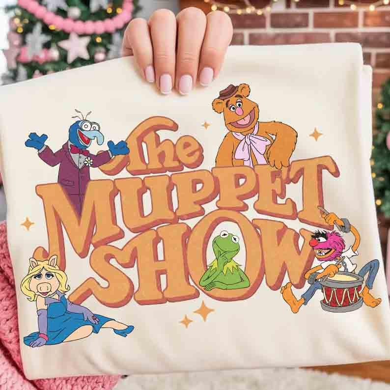 Comfort Color the Muppet Shows Logo Shirt, Kermit Miss Piggy Fozzie ...