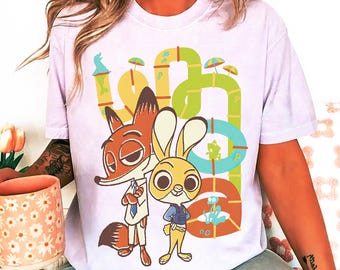 Disney Zootopia 2 Nick And Judy Shirt, Nick Wilde Whimsical Pipes Adventure Tee, Walt Disney Animation Studios, WDW Magic Kingdom Holiday
