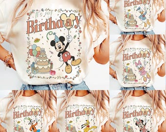 Passen Sie an, dass es mein Geburtstag Mickey & Friends mit Ballon-Shirt ist, Disney Mickey Mouse Geburtstagsgeschenk-T-Stück, Geburtstags-Junge-Mädchen, Geburtstagsgeschenke-T-Stück