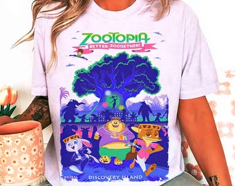 Camiseta con póster de la película Zootopia 2 de Disney, camiseta de Judy Hopps y Nick Wilde, camiseta de Zootrópolis de Disney, camiseta a juego para el viaje familiar a Disneyland 2026