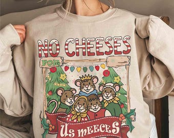 Retro Mice No Cheeses For Us Meeces Sweatshirt, Disney Muppet Christmas Carol Tee, Muppet Mice Holiday Tee, Mickey's Very Merry Party Outfit
