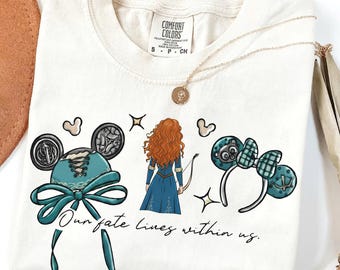 Coquette Bow Disney Brave Princess Merida Shirt, Disney Girl Trip Shirt, Princess Birthday Girl, Queen Elinor Princess Mom Family Vacation