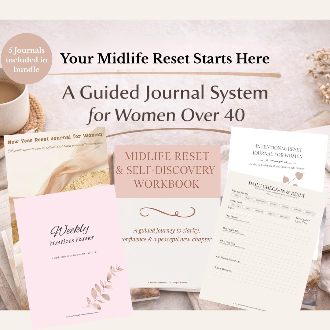 Women Over 40 Journal Bundle | Start Here Reset Kit PDF - Etsy