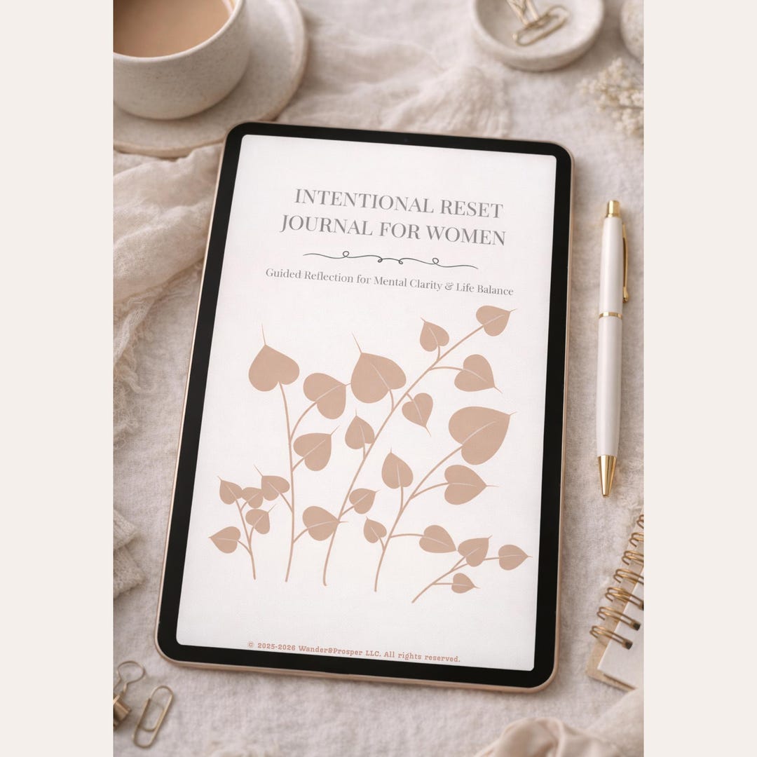 Intentional Reset Journal for Women | Guided Reflection Mental Clarity ...