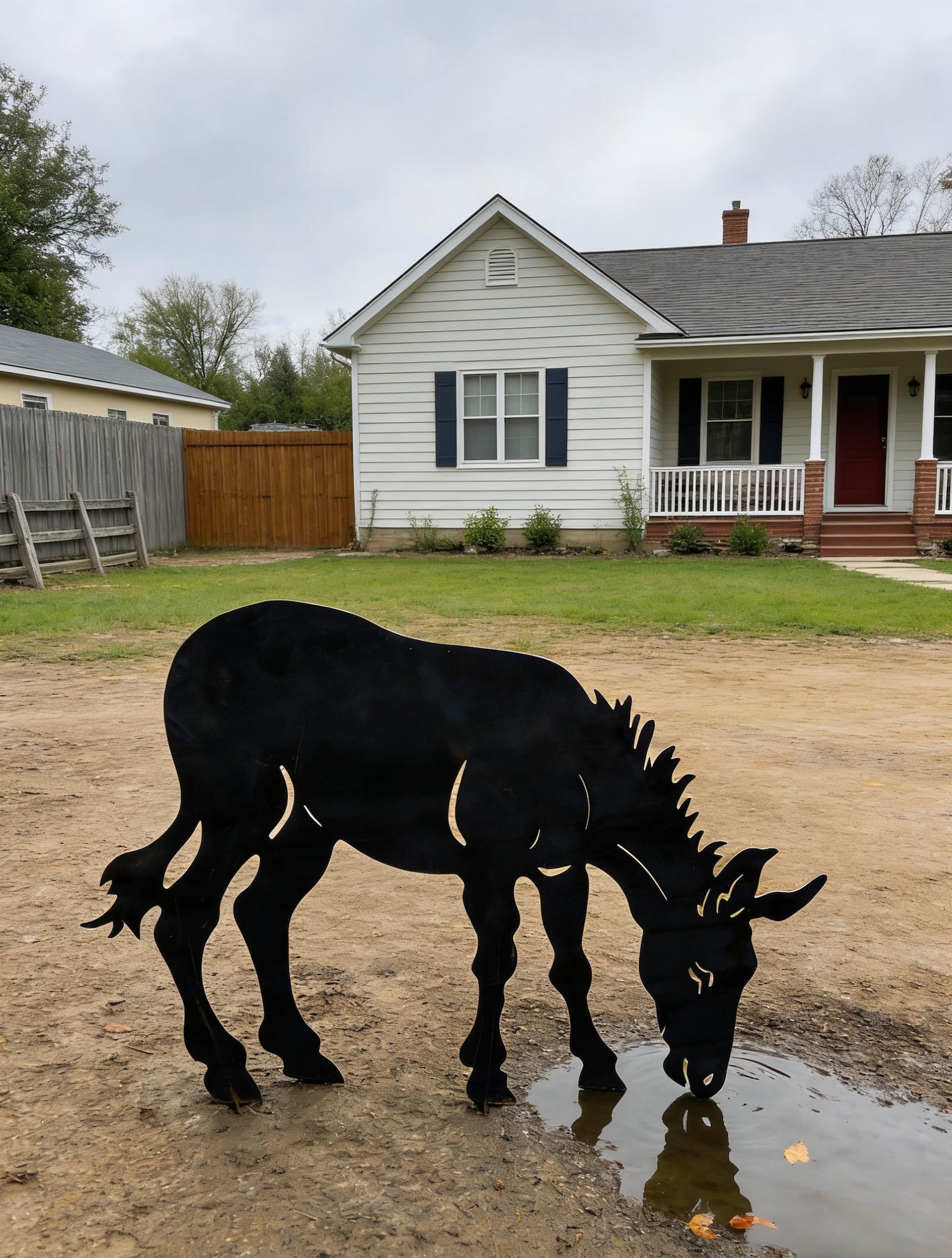 Metal Donkey Yard Art