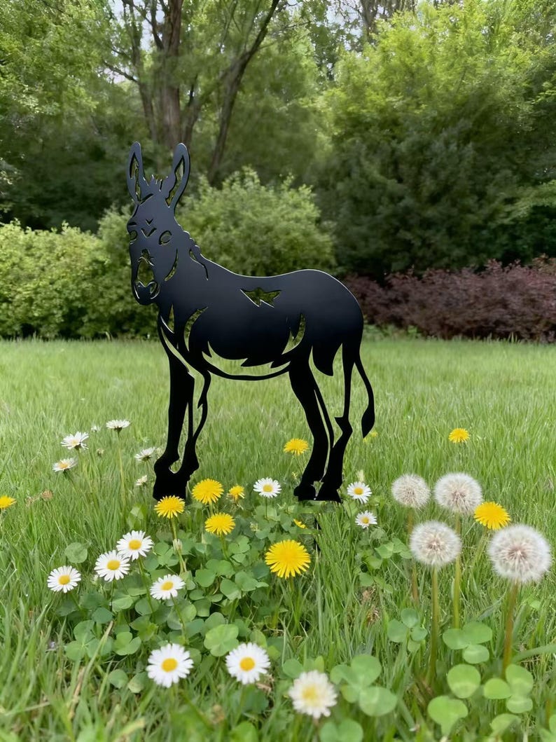 Metal Donkey Yard Art