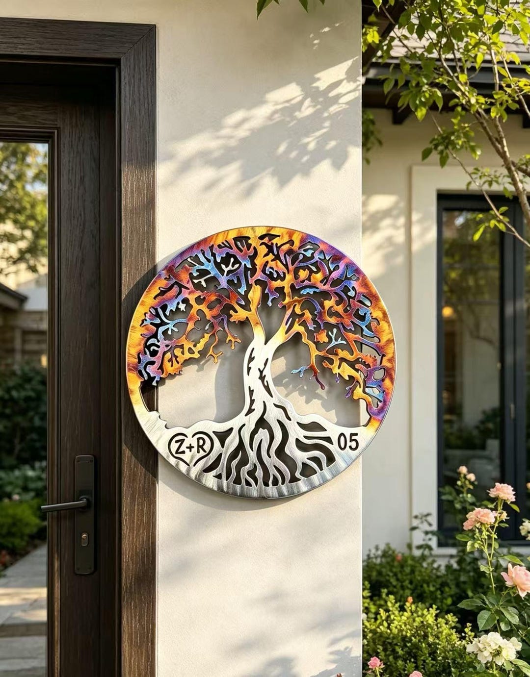 Personalized Tree of Life - Carved Initial Tree Decor - 11th ...
