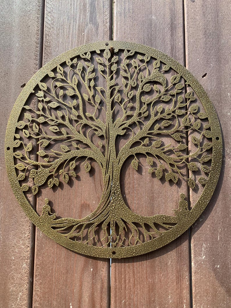 Large Tree of Life Metal Wall Art, Modern Steel Nature Tree Sculpture ...
