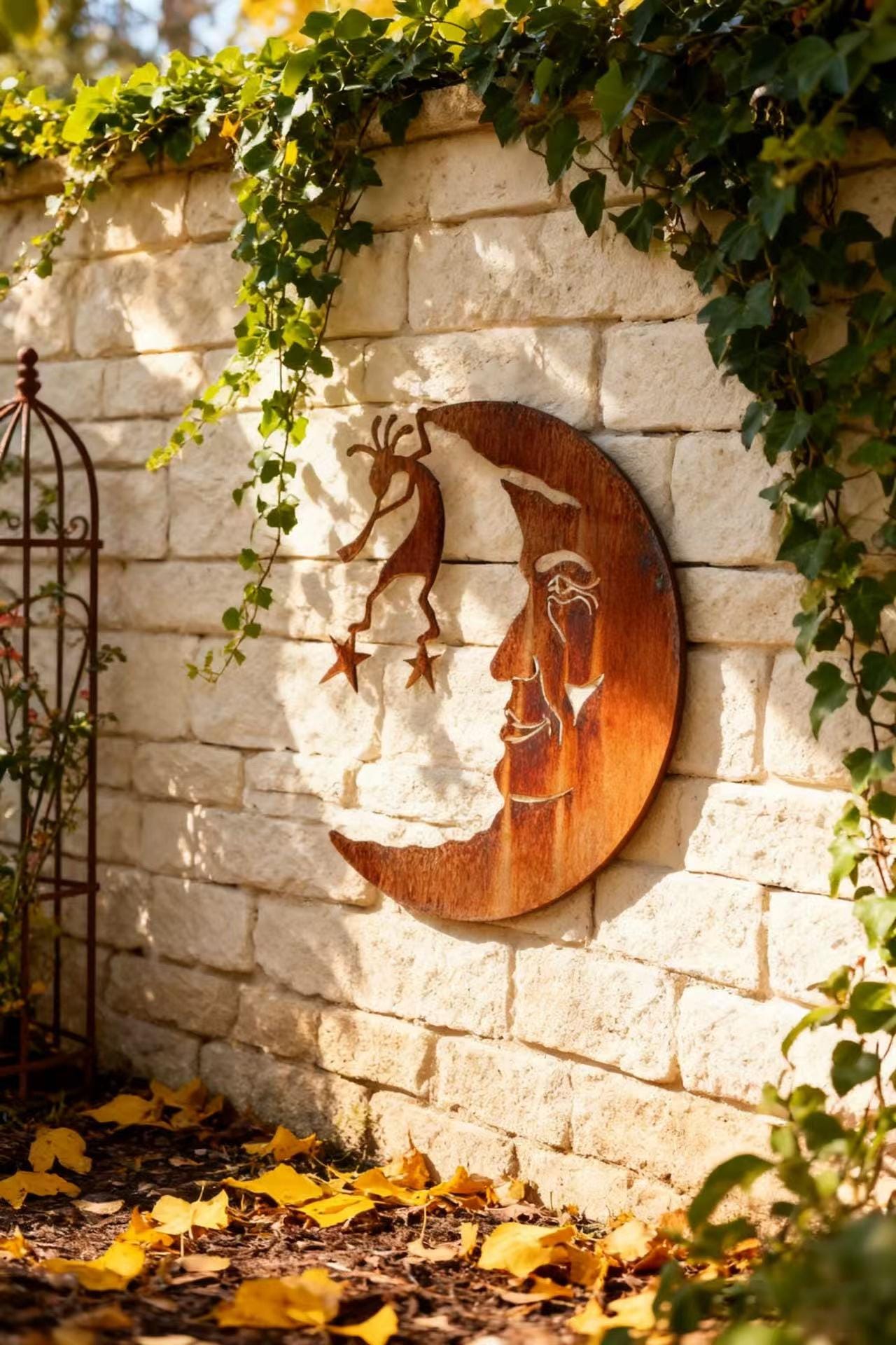 Rusty Metal Moon Wall Art, Metal Moon Sign, Rust Art Yard Sign Wacky ...