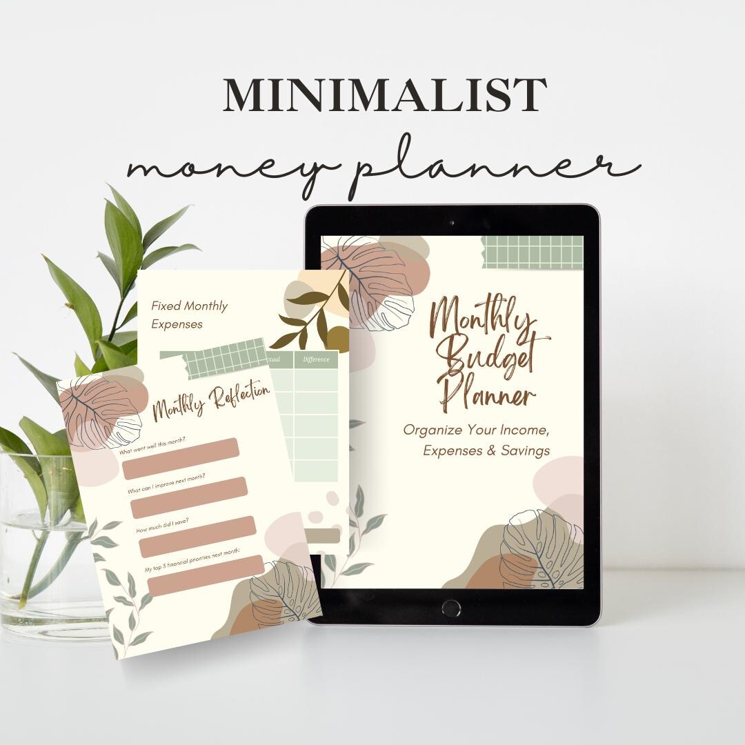 Monthly Budget Planner Printable | A4 A5 US Letter | Digital Download ...