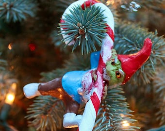 Zombie Gnomes:  Blitzen Love Bites (Christmas Ornament)