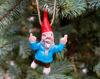 Zombie Gnome Christmas Ornament: Tiny Tim