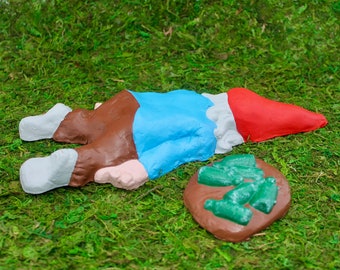 Zombie Gnomes: Passed Out Pat with Beer Bottles