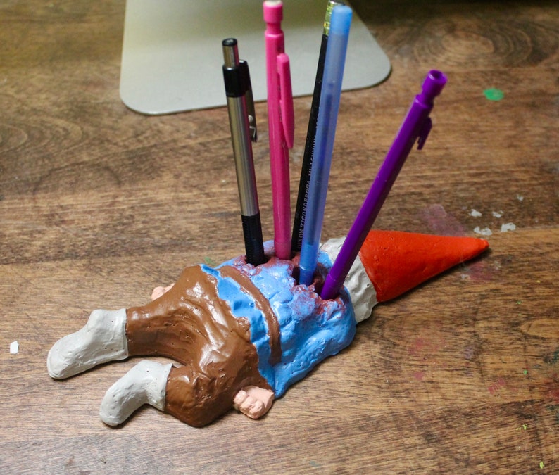 Zombie Gnomes Et Tu Gnomie also Pencil / Pen Holder Etsy