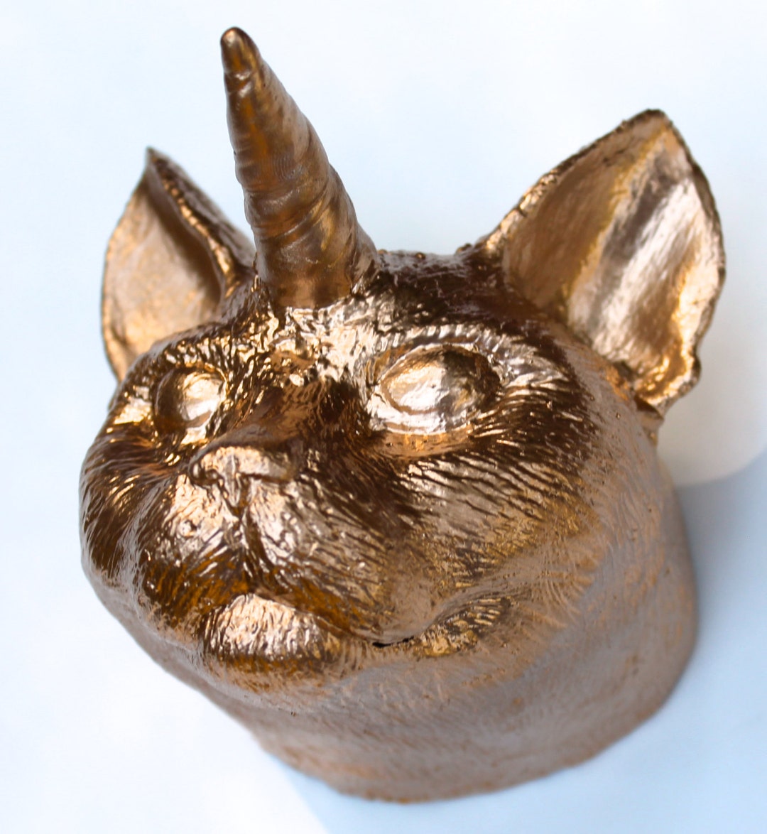 Gold Cat Unicorn Wall Art Etsy