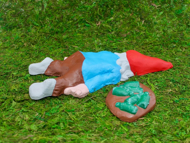 Zombie Gnomes: Passed Out Pat with Beer Bottles image 1