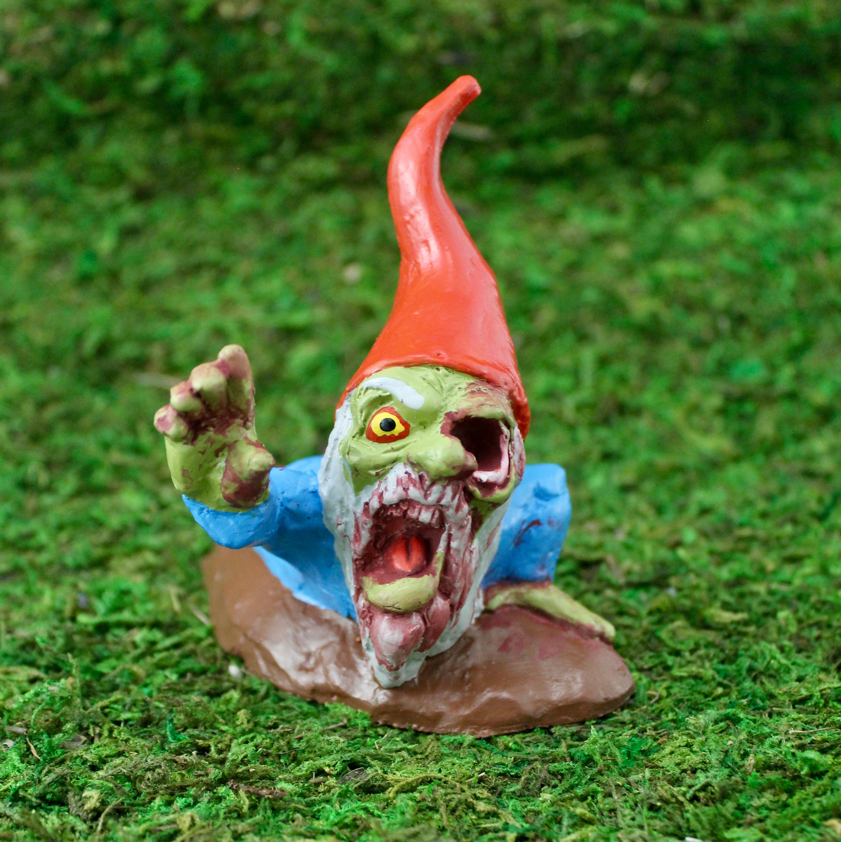 1pc Gnomes Effrayant Zombie Wizard Spooky Gnome Yard Sign Flag