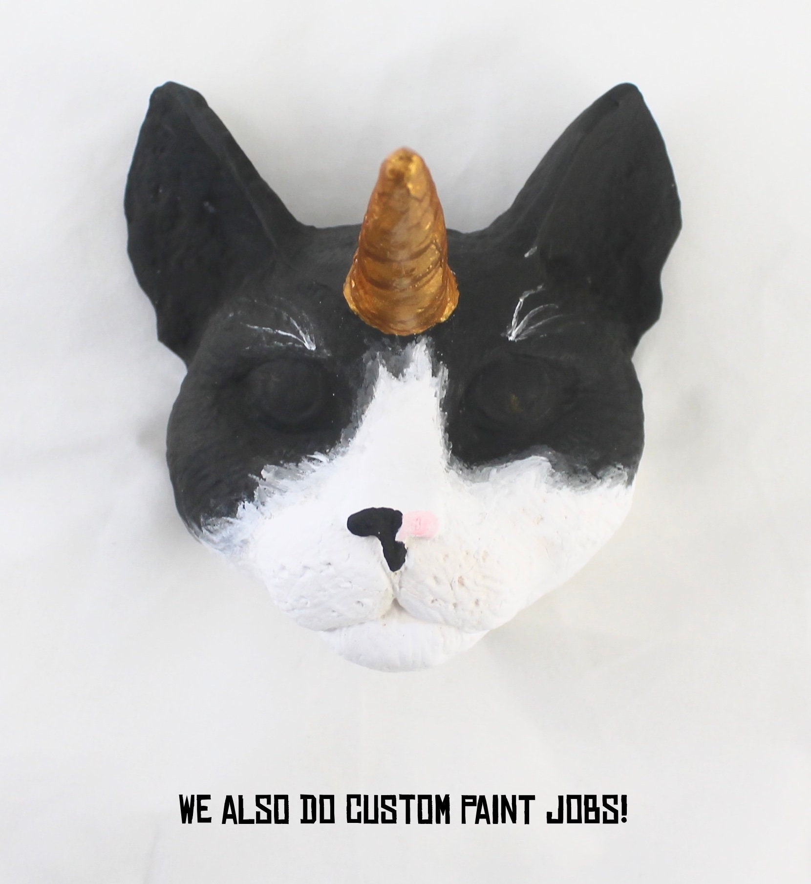 Bronze Cat Unicorn Wall Art Etsy