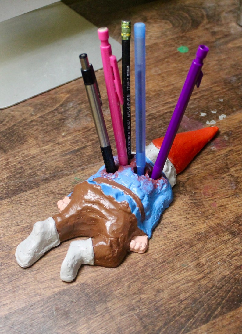 Zombie Gnomes Et Tu Gnomie also Pencil / Pen Holder Etsy