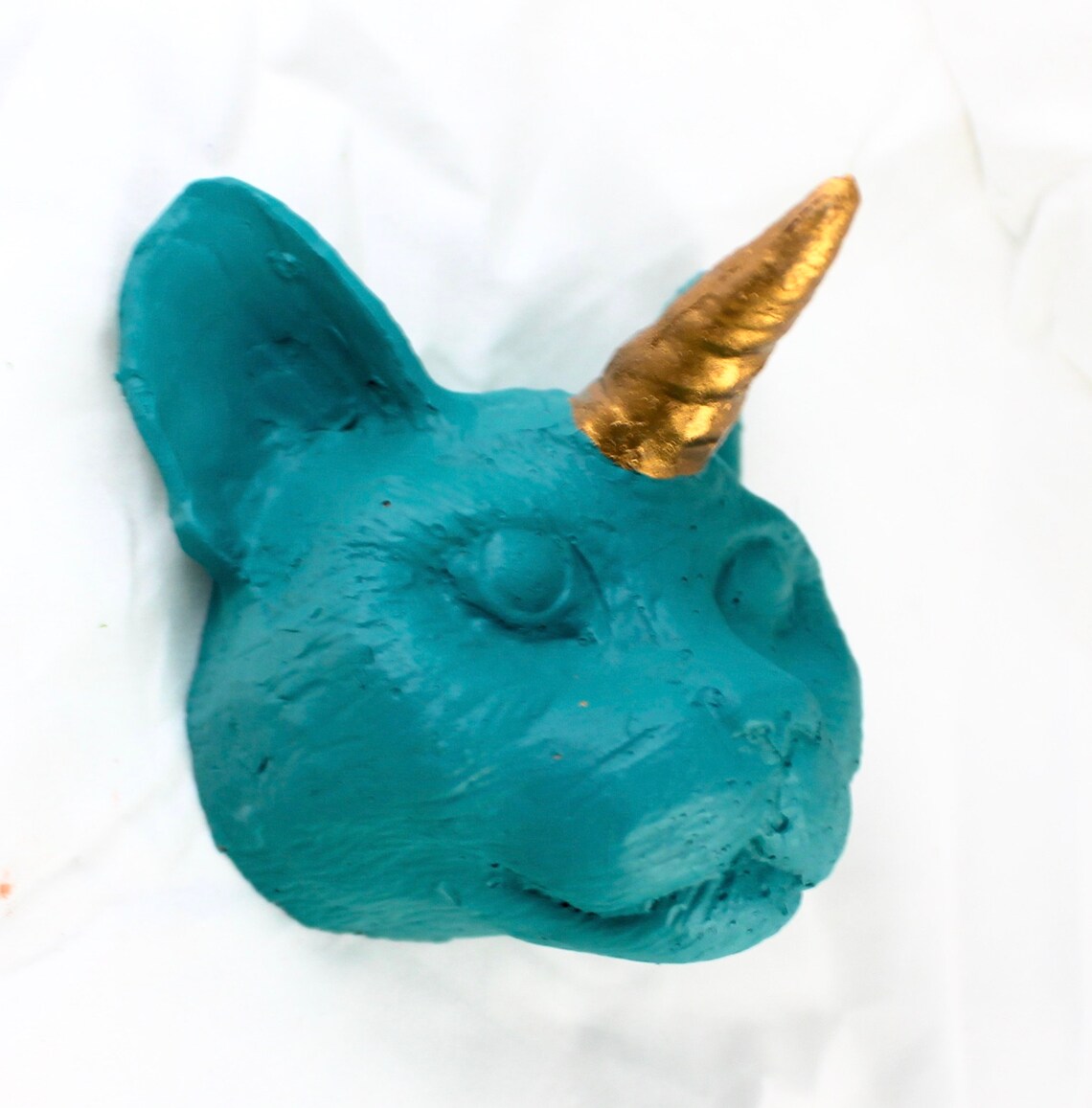 Teal Cat Unicorn Wall Art Etsy